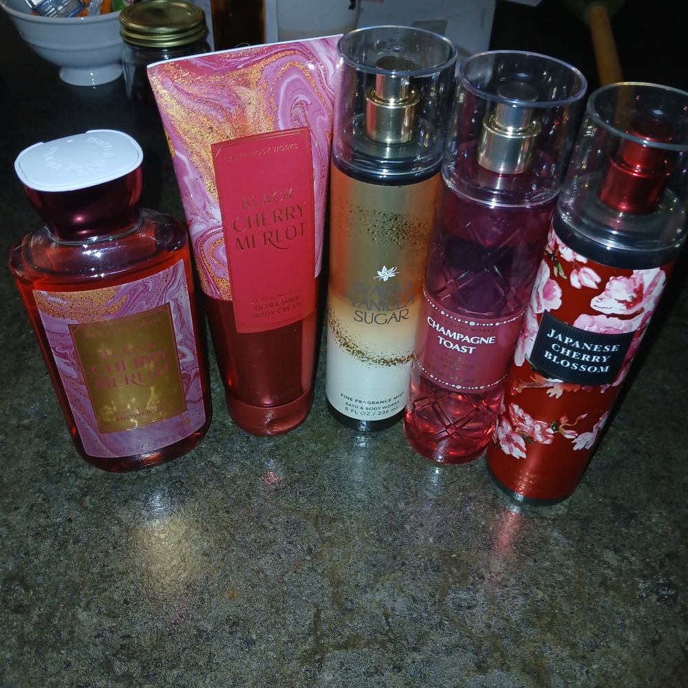 Bath & Body Works Lot! Cherry Merlot Champagne Toast, Warm Vanilla, Jap Cherry
